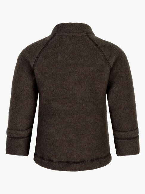 Mikk-Line Ullfleecejacka Baby, Dark Brown Melange