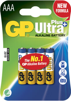 GP Batterier Ultra Plus Alkaline AAA 4-pack