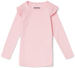 Hyperfied Frill Sleeve Top, Chalk Pink