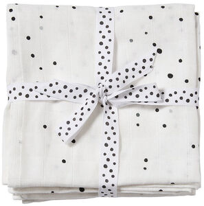 Done By Deer Filt Dreamy Dots 120x120 2-pack, White