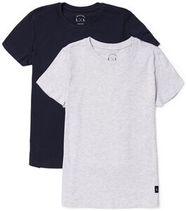 Luca & Lola Adelmo T-Shirt 2-pack, Grey Melange/Navy
