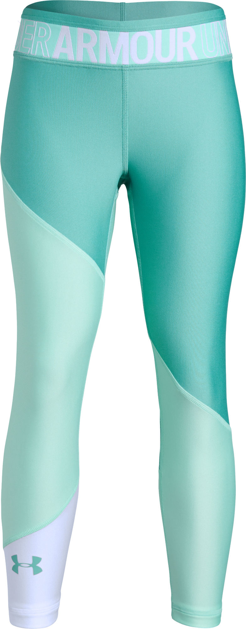 Under Armour HG Color Block Ankle Crop Legging Neo Turquoise XL