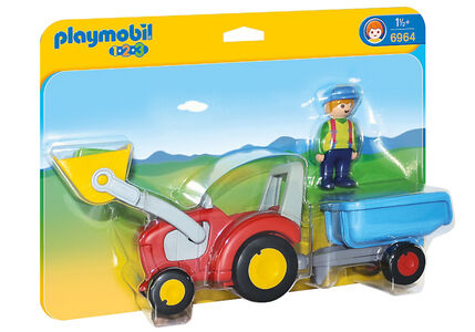Playmobil 6964 123 Bonde med Traktor och Slä