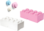 LEGO Förvaring med Väggkrok 3-pack, Vit/Rosa/Blå