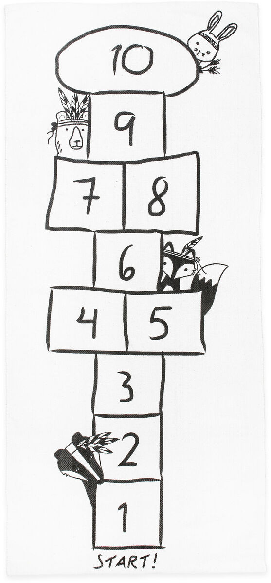 Kop Minitude Matta Hoppa Hage Vit Svart Jollyroom