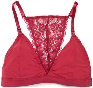 Milki Soft Lace Amnings-BH, Wine Red