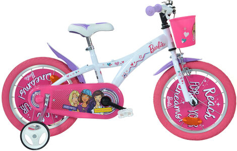 Barbie Cykel 12 tum, Vit/Rosa