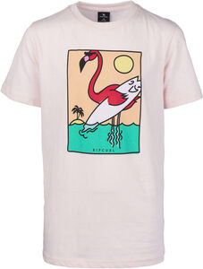 Rip Curl Surfing Flamingo T-Shirt, Light Pink 