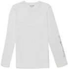 Hyperfied Jersey Logo Long Sleeve Top, Snow White