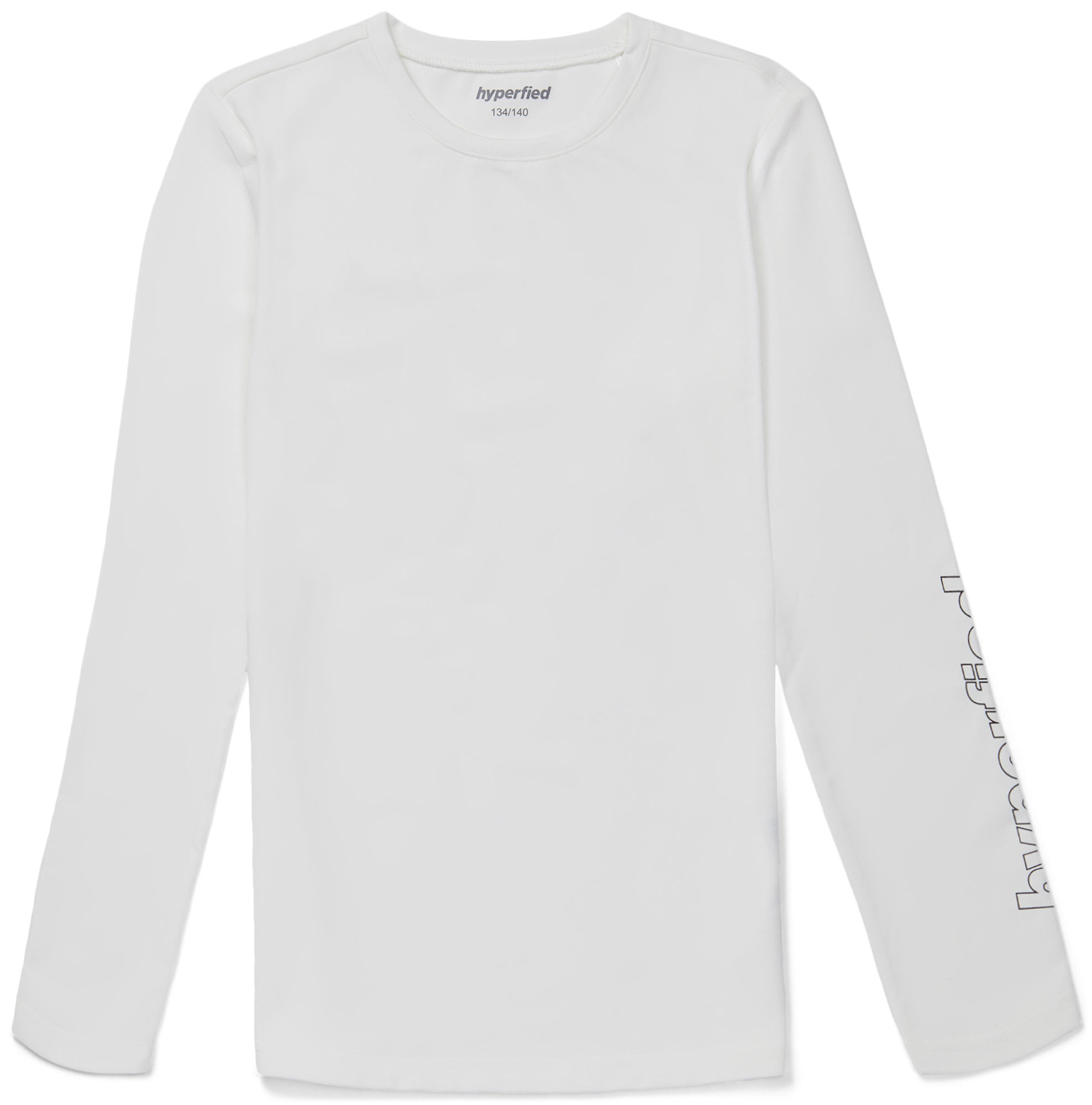 Hyperfied Jersey Logo Long Sleeve Top Snow White 134-140