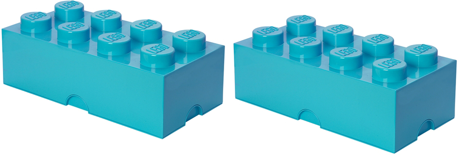 LEGO förvaring Paket Stor 2p Azur