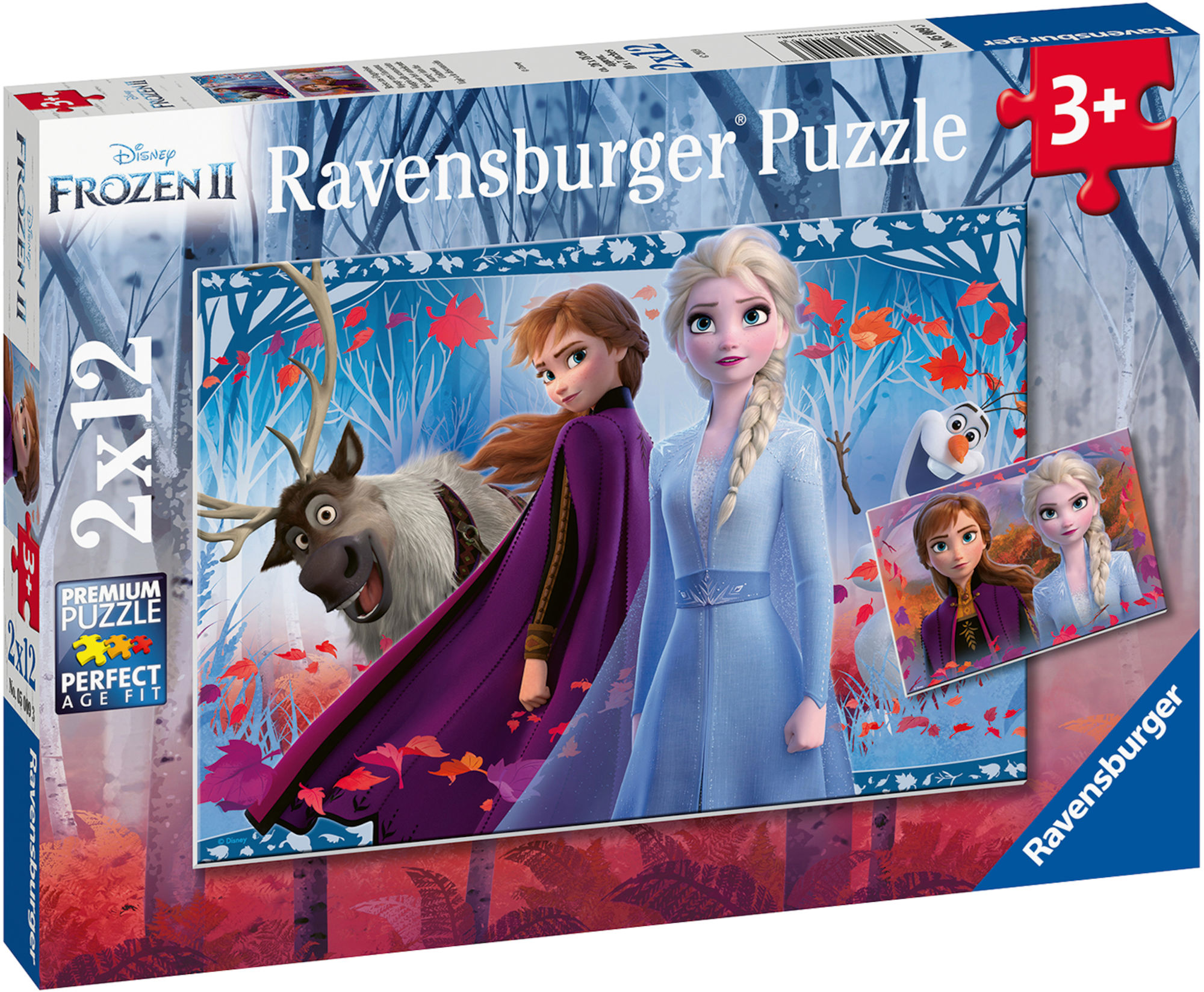 Ravensburger Disney Frozen Pussel 2×12 Bitar
