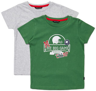 Luca & Lola San Marino T-Shirt 2-pack, Green/Grey