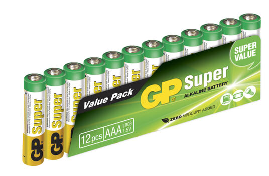 GP Batterier AAA LR03 Super 12-pack
