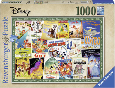 Ravensburger Pussel Disney Vintage Film Inlägg 1000 Bitar