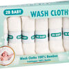 2B Baby Tvättlappar Bambu 6-pack, Vit