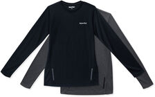 Hyperfied Thunder Long Sleeve T-Shirt 2-pack, Black/Grey Melange