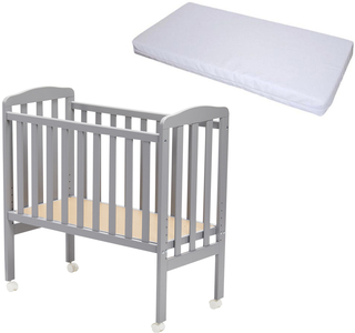 JLY Bedside Crib med BabyDan Madrass Comfort 40x84, Grå