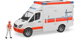 Bruder Mb Sprinter Ambulans Med Ljud/Ljus Inkl. Förare 02536