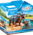 Playmobil 70354 Family Fun Flodhäst Med Unge